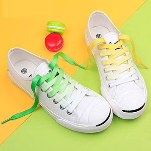 Lacets dégradés très tendance pour baskets et chaussures décontractées, en polyester de couleur unie, pour casquettes et lacets de chaussures - Product Image 4