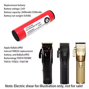 Batterie de remplacement haute capacité adaptée aux tondeuses et coupe-cheveux électriques <span class=keywords><strong>Babyliss</strong></span> 2600 mAh 3400 mAh - Product Image 3