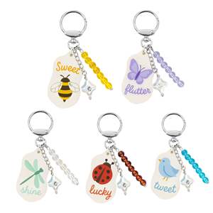 Novo Pingente de Acrílico Personalizado com Padrão de Inseto Libélula Inspirado na Primavera, Charme para Bolsa e Chaveiros - Product Image 5