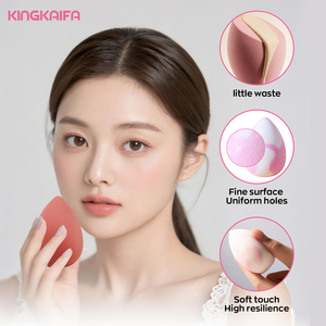 Nhà Máy Bán Buôn Ưa Nước Polyurethane Vẻ Đẹp Trang Điểm Trứng Miếng Bọt Biển Vegan Biểu Tượng Tùy Chỉnh Miếng Bọt Biển Cho Trang Điểm - Product Image 5