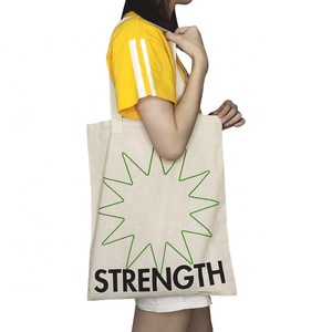 Bolsas de lona blancas con logotipo personalizado Comprador de supermercado reutilizable personalizado para compras diarias - Product Image 1