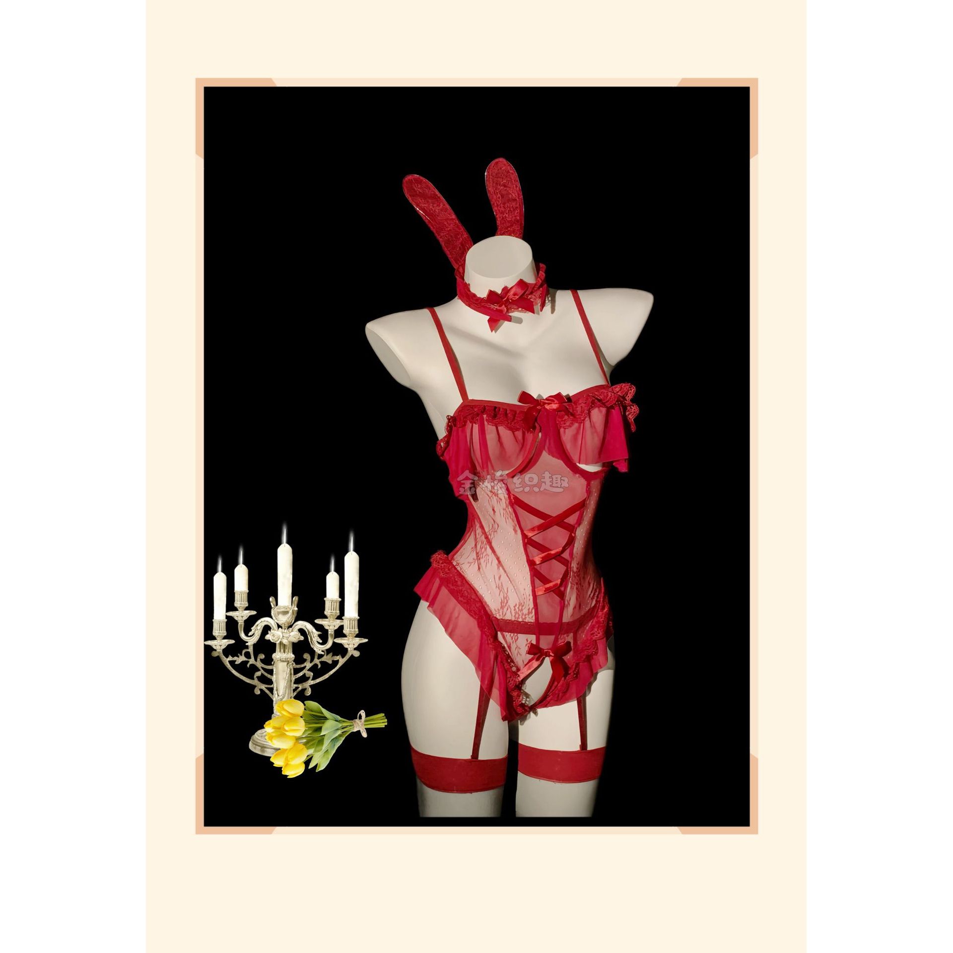 Costume bordeaux vif sans chaussettes