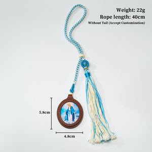 Pendentif unisexe GIVELUCK Miracle Virgin Cameo en matériaux riches en fibres pour la décoration de la voiture et de la maison, protection religieuse sainte - Product Image 2