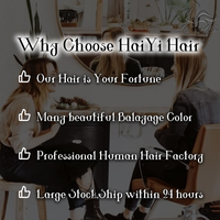 Extensions de cheveux naturels HaiYi Factory, fines, invisibles, double trame, cuticules intactes, qualité Genius Weft