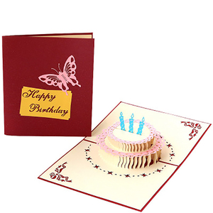 3D Cadeau Créatif Fait À La Main Magnifique Tridimensionnel Gâteau <span class=keywords><strong>Carte</strong></span> D'anniversaire - Product Image 2