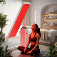 Panel de Terapia de Luz Roja de Cuerpo Completo Suyzeko Advanced Standing, 6 Programas Preestablecidos, 1280 LED, Longitudes de Onda de 810nm/660nm para Uso Doméstico