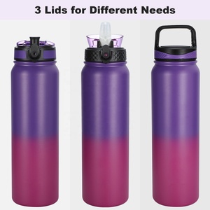 Custom Printed 32 Oz Stainless Steel Double Wall Vacuum Insulated Water <b>Flask</b> New Design Classic Sports Hiking Style - Product Image 3