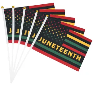 Günstige Juneteenth 19. Juni 1865 Unabhängigkeitstag handgeführte Fahnen für Afrikaner afroamerikanische Feiertagsfeier - Product Image 4
