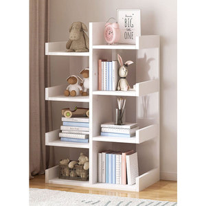 Giá sách đứng tự do màu trắng, làm bằng gỗ, kệ trưng bày sách, giá để sách, giá để đồ - Product Image 3