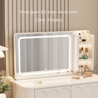 Coiffeuse style crème avec miroir Coiffeuse moderne pour appartement de petite taille