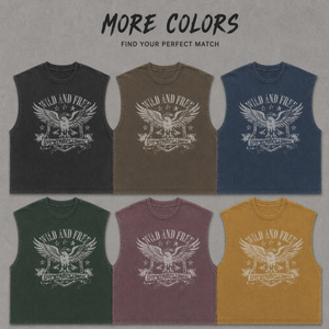 Camiseta sin Mangas Vintage para Hombre con Logotipo Personalizado a Bajo Precio, Lavado Pigmentado, Estampado de Águila, <span class=keywords><strong>Ropa</strong></span> de Moda Masculina - Product Image 4