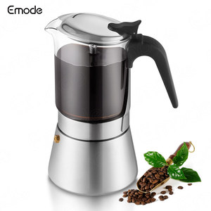 Cafetière en <span class=keywords><strong>verre</strong></span> borosilicate de haute qualité Emode, Moka durable, pot à moka - Product Image 1