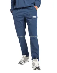OEM Blank Mens Lightweight Sports Joggers With Zipper Pockets Custom Woven Track Pants