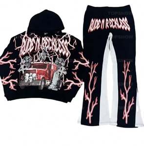 Sweat à capuche surdimensionné pour homme en molleton 100 % coton épais avec broderie personnalisée et impression DTG, logo arrière, offre ODM - Product Image 4