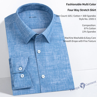 Camisas Casuales de Punto Transpirables de Spandex/Algodón para Hombre, Envío Directo de Fábrica
