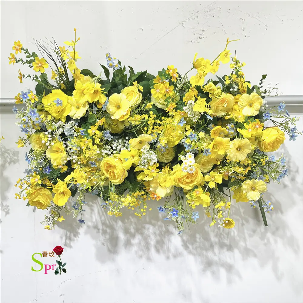SPR 신부 꽃다발 좋은 가격 장미 인공 실크 꽃 벽과 웨딩 장식 수국의 하이 퀄리티