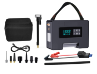 Démarreur de voiture portable 6 en 1 avec pompe à air, lumière LED, courant de pointe de 2000A, booster pour camion, pour gonflage des pneus de voiture