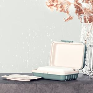 Portasapone <span class=keywords><strong>da</strong></span> Bagno Portatile con Coperchio, Scatola in Plastica Impermeabile per Viaggi e Uso Domestico - Product Image 3