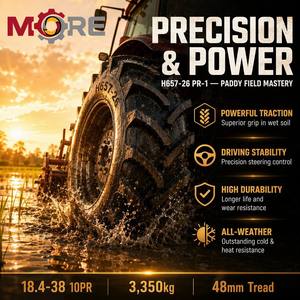 ROCKBUSTER H657-<b>26</b> 18.4-38 PR-1 High Grade Paddy Tire 12PR 1755mm OD 467mm Width Driving Stability Steering Accuracy - Product Image 3