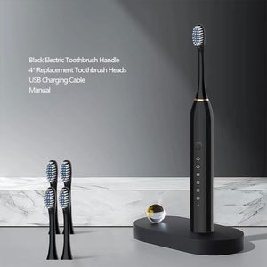 Brosse à dents électrique sonique de voyage, étanche IPX7, rechargeable par USB, 6 positions intelligentes, poils souples pour adultes, 15 - Product Image 3