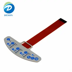 Deson Custom 3m tape backing adhesive overlay panel keypad membrane switch for printing membrane switch control panel p10
