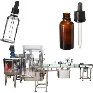 Automatic 10ml 50ml 100ml Liquid Filling Machine Line Eyedrop Dropper Oil Filling Capping Bottling Packing Machine