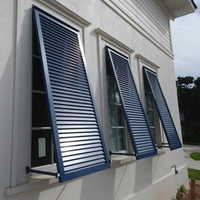 Persiennes d'extérieur en aluminium Volets d'ouragan en alliage d'aluminium Volets verticaux en aluminium Porte et fenêtre