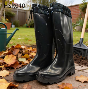 ZYF, <span class=keywords><strong>Bottes</strong></span> <span class=keywords><strong>de</strong></span> <span class=keywords><strong>pluie</strong></span> noires en PVC moulé intégral brillant/mat pour le nettoyage des piscines et des jardins, chaussettes hautes pour le nettoyage des jardins, HSR010 - Product Image 1