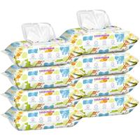 Lingettes pour bébé Sensitive Clean, originales, biodégradables, à base de plantes, sans plastique, écologiques, 80 lingettes, non parfumées, douces pour la peau