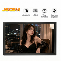 Bingkai Foto Digital Layar Sentuh Lebar Tipis 27-inci dengan Dukungan MP4/AVI, Layar LCD untuk Iklan yang Dapat Dipasang di Dinding