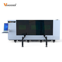 Máquina de Corte Láser de Fibra de 3Kw con Puerta Eléctrica y Plataforma de Trabajo Única, Modelo Cerrado, Controlada por Software