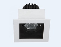 Tête de grille simple rectangulaire plafond carré encastré AR111 plafonnier LED réglable en aluminium moulé sous pression 20W