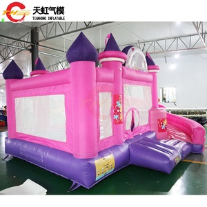 Gorila inflable Moonwalk de princesa rosa de 4,5x4m, Material de PVC para niños, <span class=keywords><strong>castillo</strong></span> hinchable residencial, uso en el jardín interior/exterior - Product Image 2