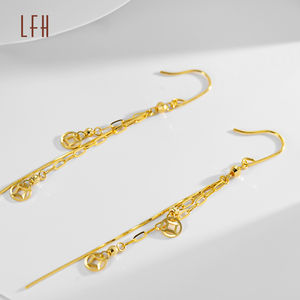 ต่างหูจี้รูปดาวสีทองแท้18K ต่างหู AU750สำหรับเจ้าสาวต่างหูสำหรับงานหมั้นงานแต่งงานต่างหูทองแท้18K - Product Image 1