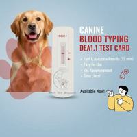 Tarjeta de prueba veterinaria IVD para mascotas, tarjeta de tipificación sanguínea felina de respuesta rápida, kit de prueba de grupo sanguíneo para gatos A, B, AB para clínica veterinaria