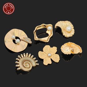 Botones Metálicos con Vástago, Botones Personalizados con Formas Irregulares, Logotipo Grabado, Botón de Perla Dorada para Ropa - Product Image 2