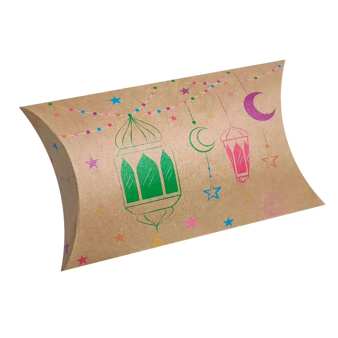 Morsun Big Craft Paper Ramadan Gunst Geschenkdozen Met Pu Lederen Handvat