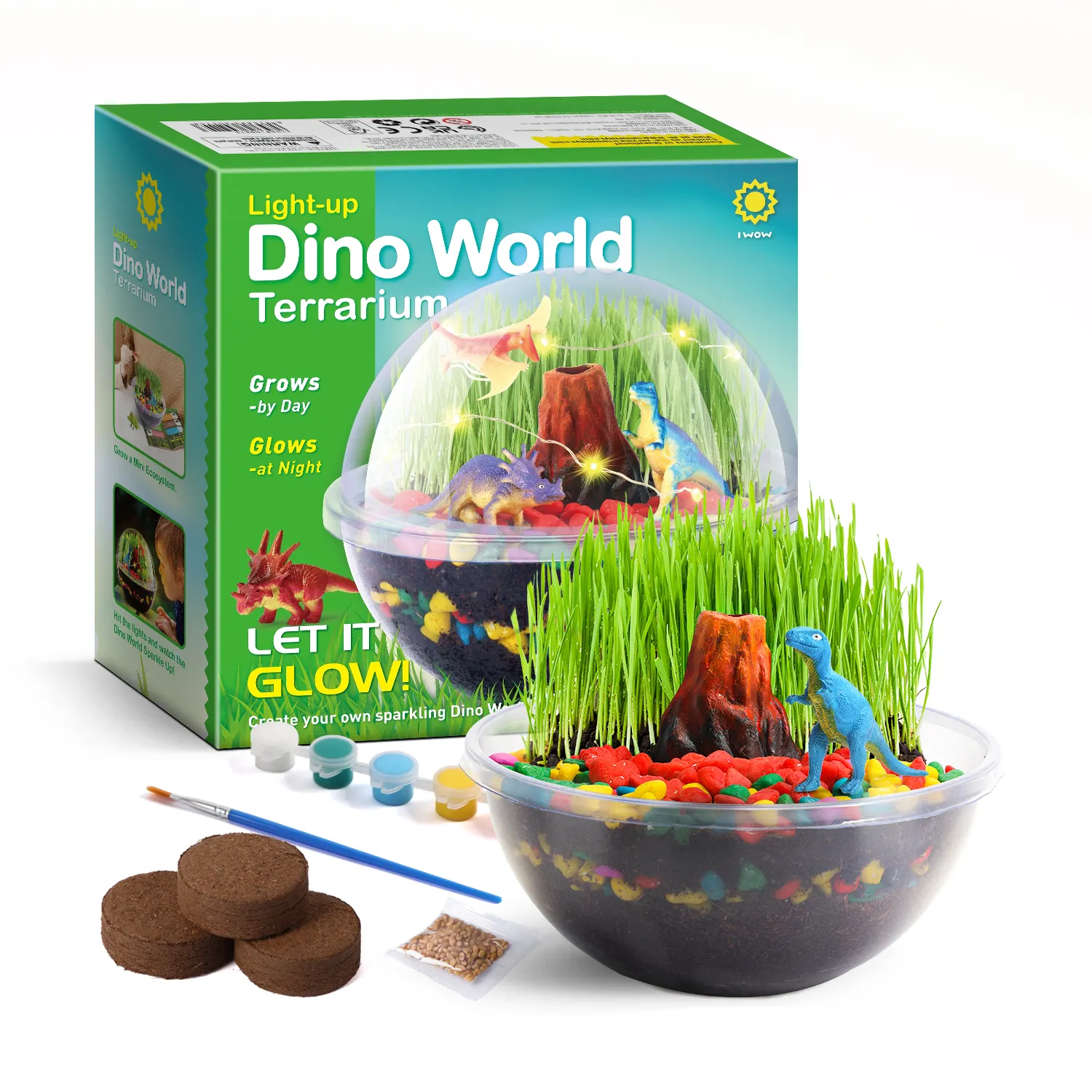 Niños STEM Planta Cultivo Botánica Experimentos Planta tierra Kit DINO WORLD DIY Juguetes educación ciencia juguetes para niños