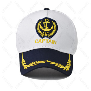 Nouvelle casquette de baseball en coton blanc à 5 panneaux avec logo brodé personnalisé, casquette de capitaine de yacht, bateau, <span class=keywords><strong>marin</strong></span>, pour hommes et femmes - Product Image 5