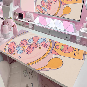 แผ่นรองเมาส์เกมมิ่ง XXL สีชมพูน่ารัก ดีไซน์สวยงาม สำหรับการสั่งซื้อจำนวนมาก ป้องกันการเลื่อนหลุด เหมาะสำหรับประเทศเนเธอร์แลนด์ - Product Image 4