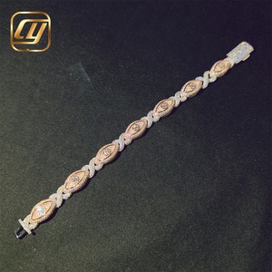 Pulsera de Plata de Ley 925 con Moissanita de 15 mm, Certificada por GRA, Estilo Hip Hop, Tipo Cadena Cubana, Pasa Prueba de Diamantes - Product Image 3