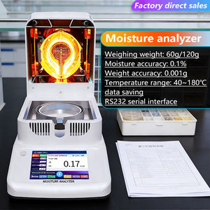120g 0,001g Feuchtigkeitsmessgerät, Halogen-Tester für Getreide und Lebensmittel, Analysegerät für Labor, Feststoffe, Boden, Tabak, Holz, Tee - Product Image 1