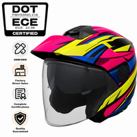 Casque de moto ouvert respirant et confortable, coque ABS sur mesure, visière double, doublure douce amovible