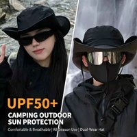 Ensemble de trois chapeaux de randonnée et de pêche, protection solaire, séchage rapide, respirant, masque facial anti-UV, chapeaux de randonnée et de pêche