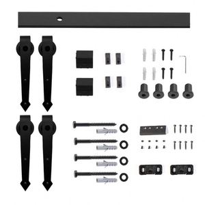 WEKIS Brass/Steel Barn Door Hardware System with Screw Installation for Bedroom & Outdoor Use-Modern Sliding Door - Product Image 2