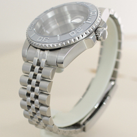 Boîtier de montre tendance en acier 40 mm pour plongée, avec lunette rotative unidirectionnelle et verre saphir, compatible mouvements NH34/35/36/38 NH70/72 4R36