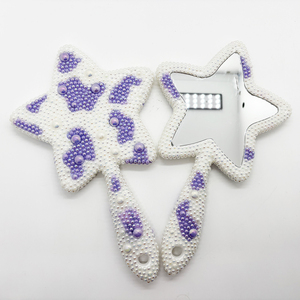 Perla Bling ciao gattino forma stella ciglia Extension controllo specchietti per il trucco specchietto per l'ispezione con manico - Product Image 1
