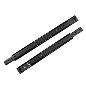 Glissière de tiroir Yuyao à trois sections, 10 pouces, noire, épaissie, 35 mm de large, fixation latérale pour tiroirs de meubles - Product Image 2