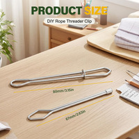 Kit d'outils de passage de fil amélioré en acier inoxydable durable avec clip de fixation sécurisé pour la couture DIY