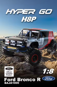Voiture télécommandée RC MJX Hyper 1/8 échelle, moteur brushless H8P, 4 roues motrices, tout-terrain, Ford Bronco <span class=keywords><strong>Baja</strong></span> <span class=keywords><strong>1000</strong></span>, simulation d'escalade, jouet voiture RC - Product Image 6